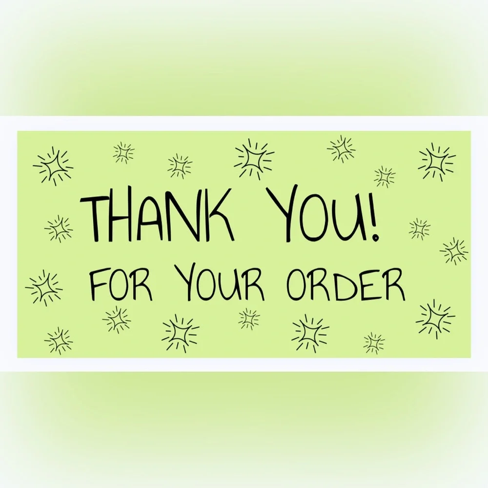 30 STICKERS - 2” x 1” - THANK YOU FOR YOUR ORDER